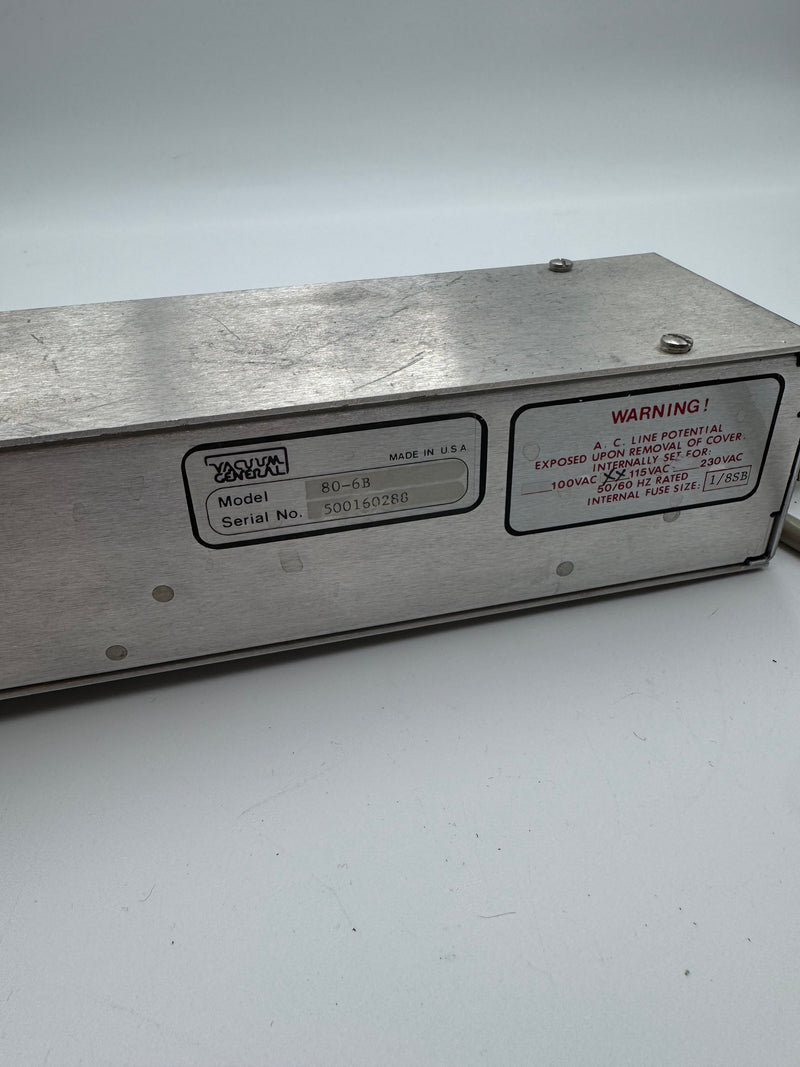 Vacuum General 80 6 B Vacuum Pressure Controller