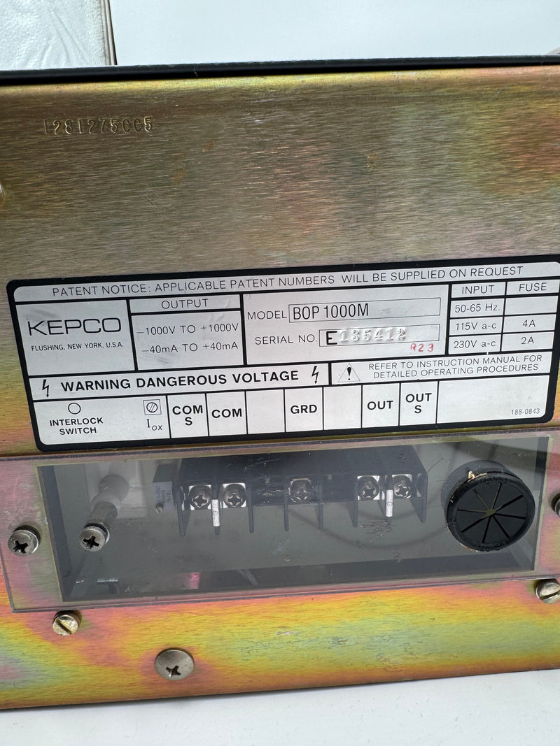 Kepco B 0 P 1000 M Bipolar Operation Power Supply Amplifier