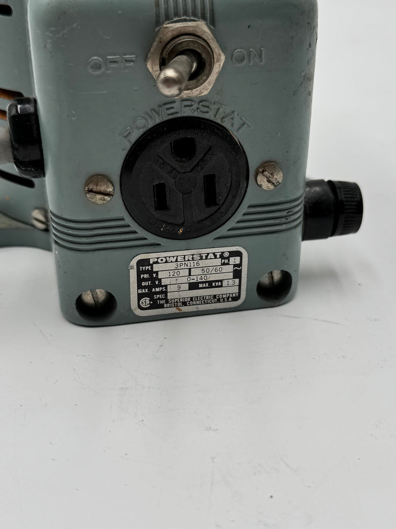 Powerstat 3 PN 116 Variable Autotransformer