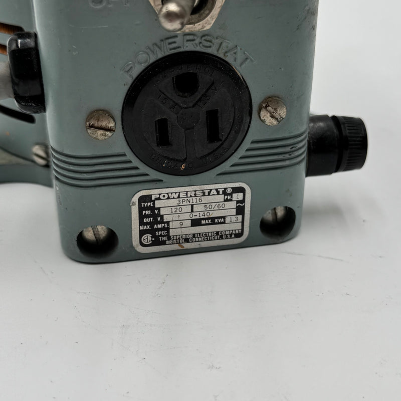 Powerstat 3 PN 116 Variable Autotransformer