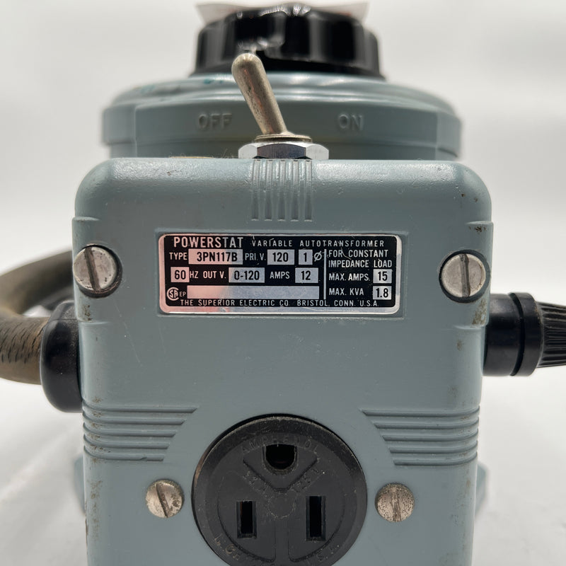 Superior Electric 3 PN 117 B Variable Autotransformer