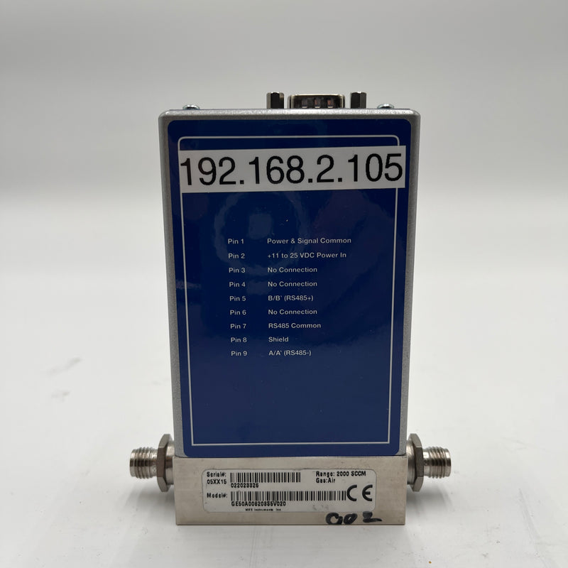 MKS GE 50 A 082 B 03 SV 020 MFC (Mass Flow Controller)