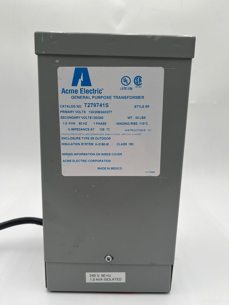 Acme Electric T 279741 S Transformer
