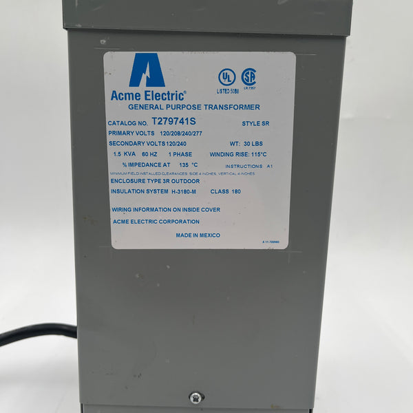 Acme Electric T 279741 S Transformer