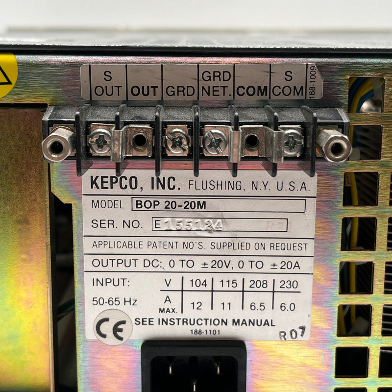 Kepco BOP 20 20 M Power Supply