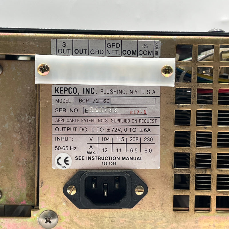 Kepco BOP 72 6 D Power Supply