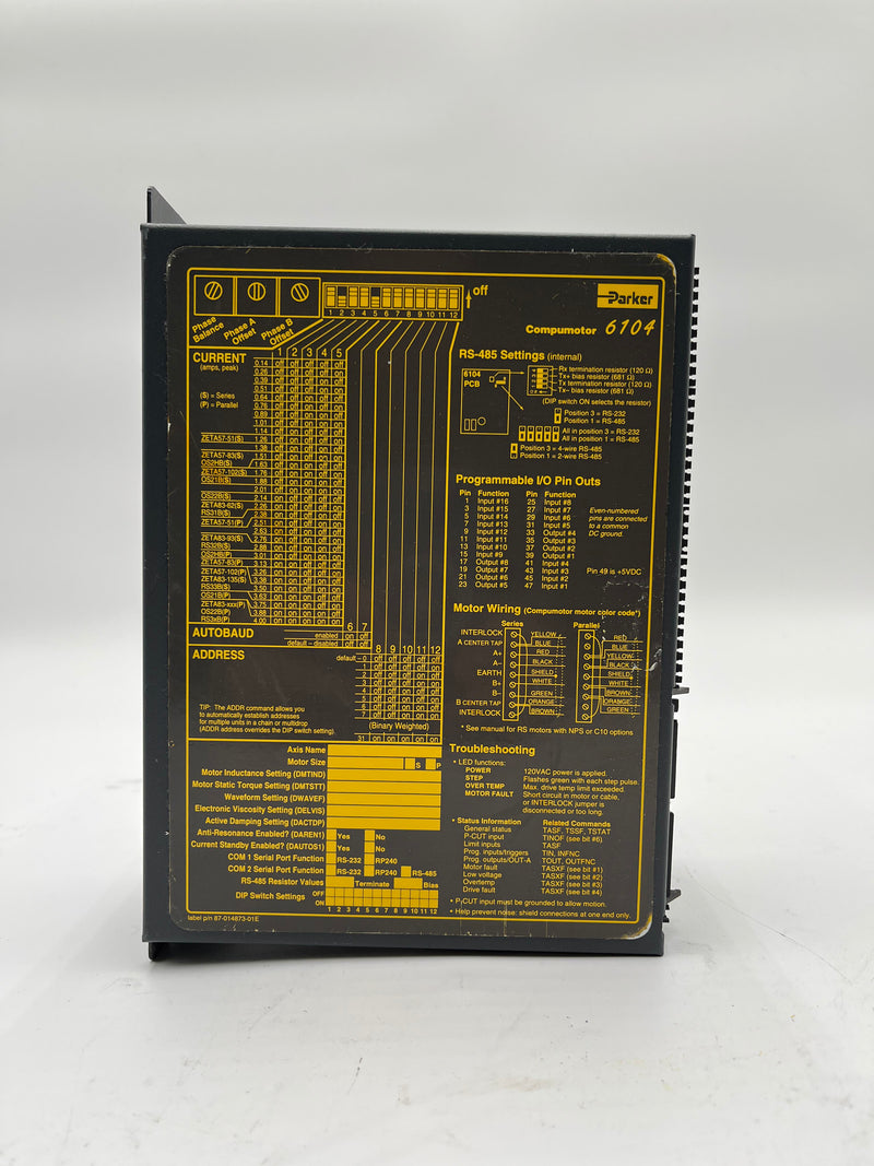 Parker Compumotor Zeta 6104 Indexer Drive