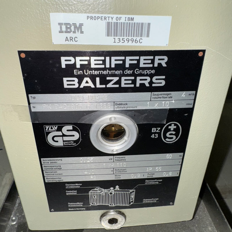 Oerlikon Balzers HLT 100 Leak Detector