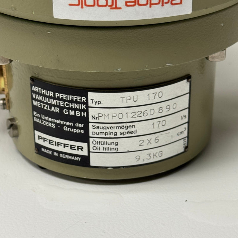 Pfeiffer TPU 170 Turbomolecular Pump