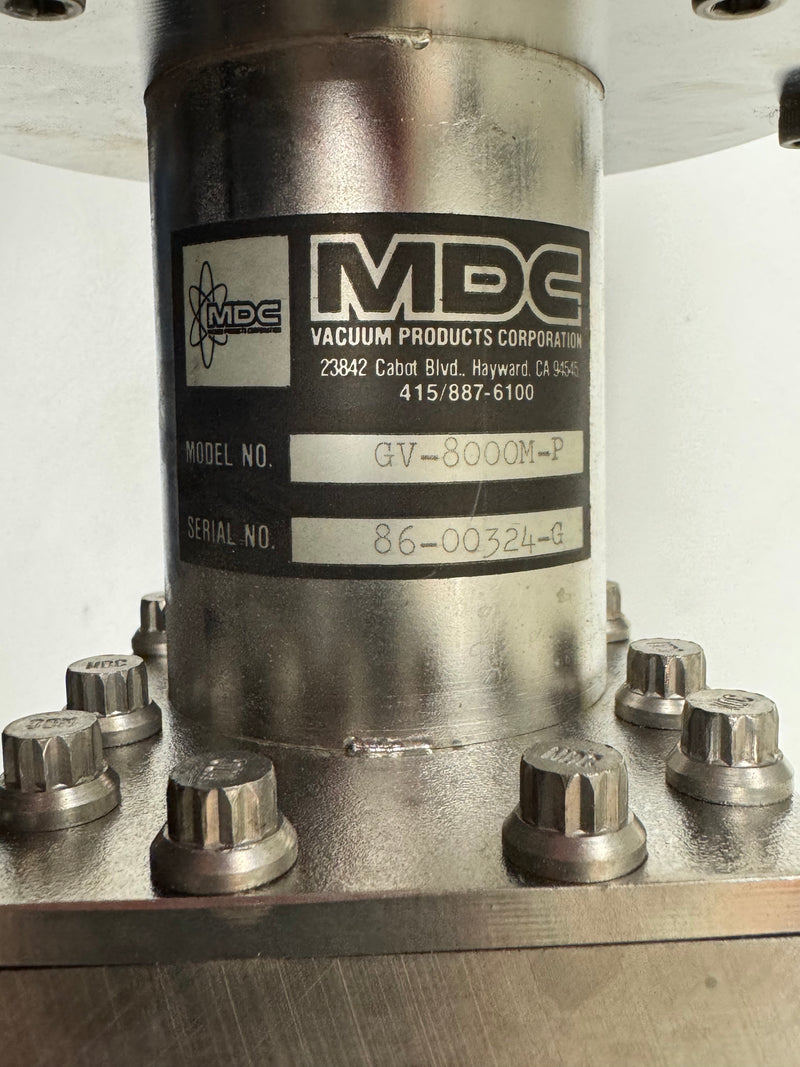 MDC GV 8000 M P Manual High Vacuum Gate Valve