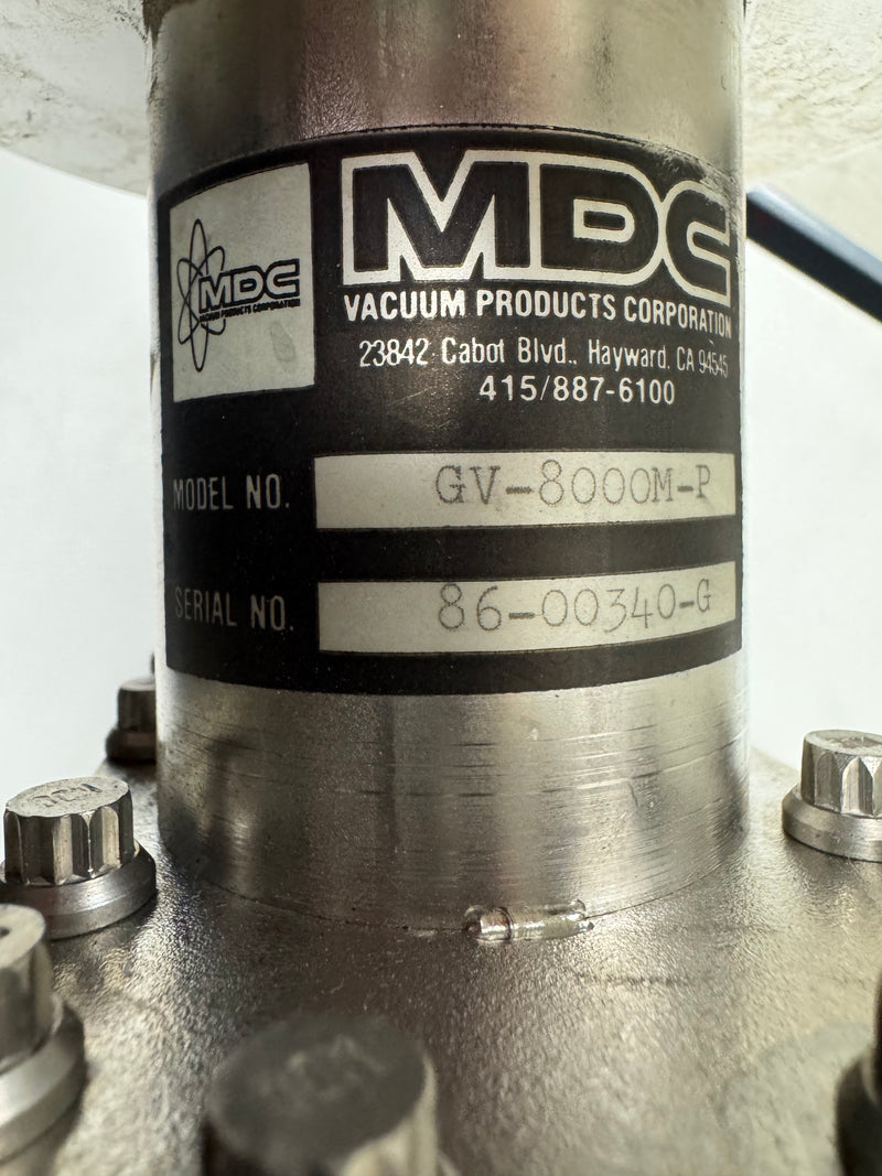 MDC GV 8000 M P Manual High Vacuum Gate Valve