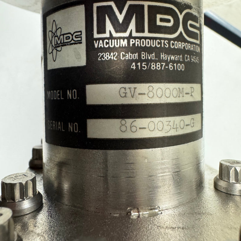 MDC GV 8000 M P Manual High Vacuum Gate Valve