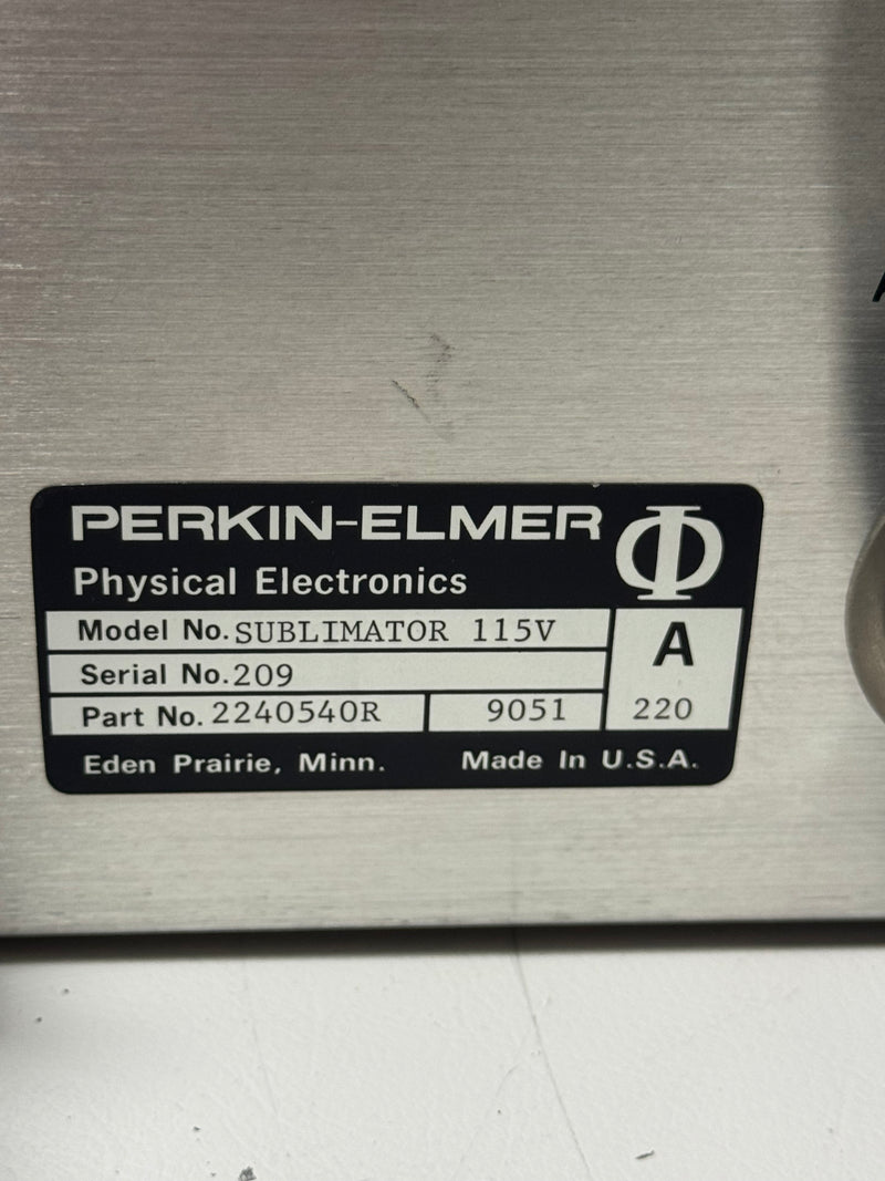 Perkin Elmer Sublimator 115 V Vacuum Sublimation Pump