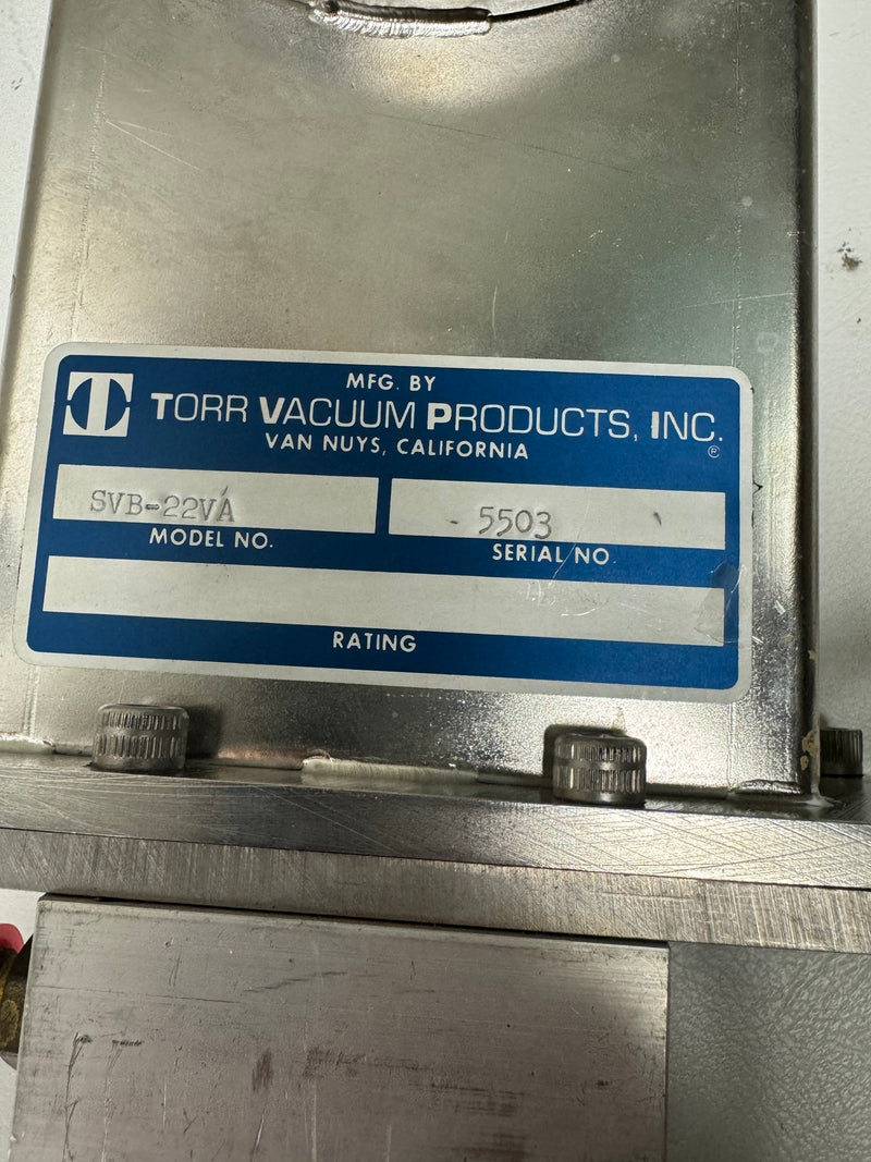 Torr Vacuum SVB 22 VA Vacuum Isolation Valve