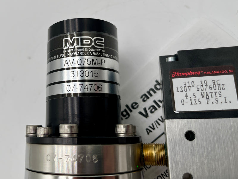 MDC AV 075 M P Valve