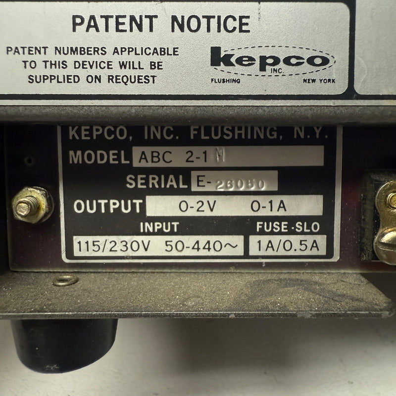 Kepco ABC 2 1 M DC Power Supply