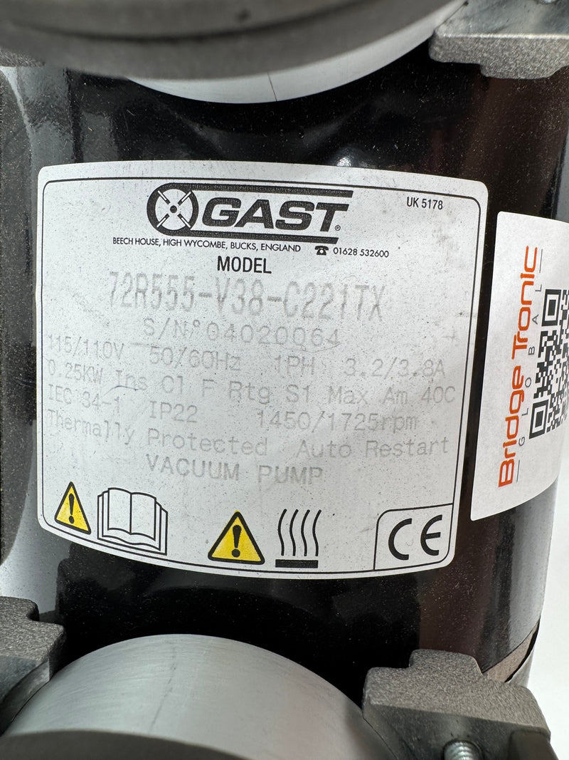 Gast 72 R 555 V 38 C 221 TX Vacuum Pump