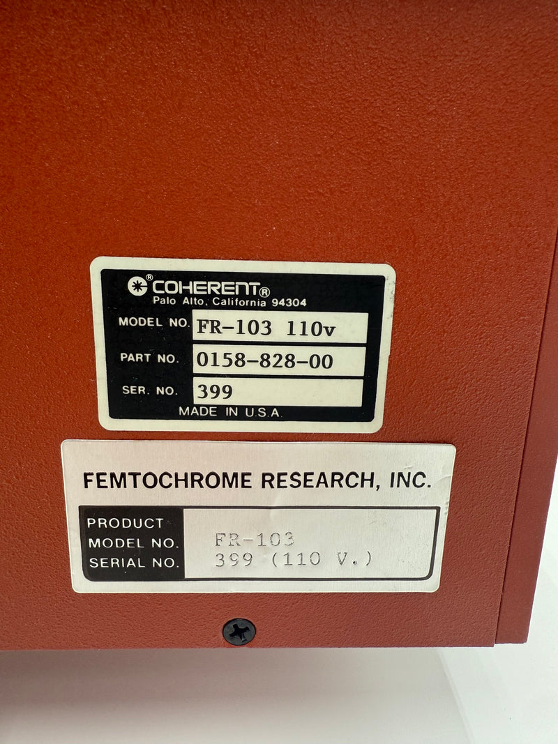 Coherent Femtochrome FR 103 Autocorrelator