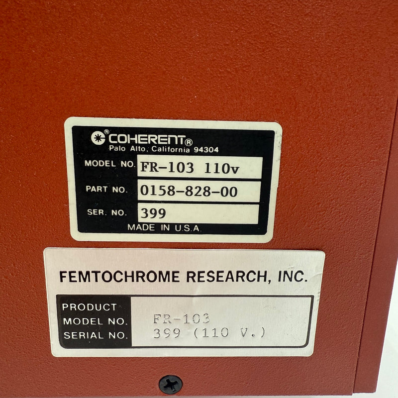 Coherent Femtochrome FR 103 Autocorrelator