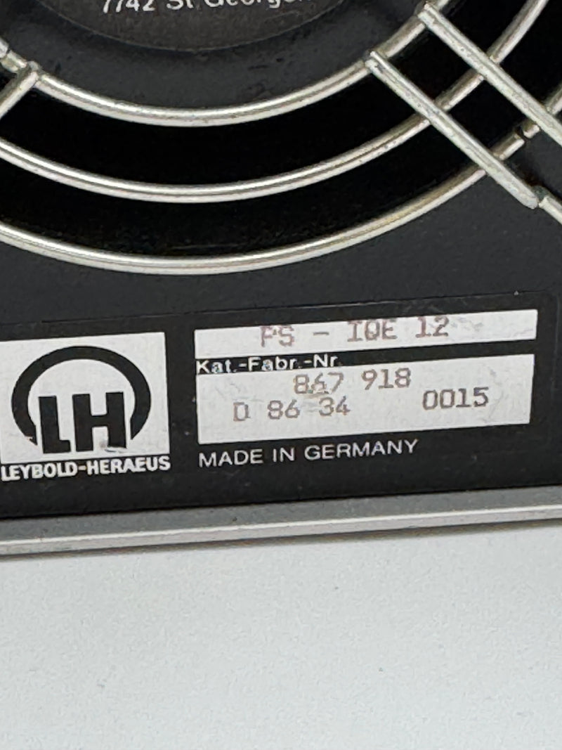 Leybold Heraeus PS 10 E 12 Power Supply / Controller