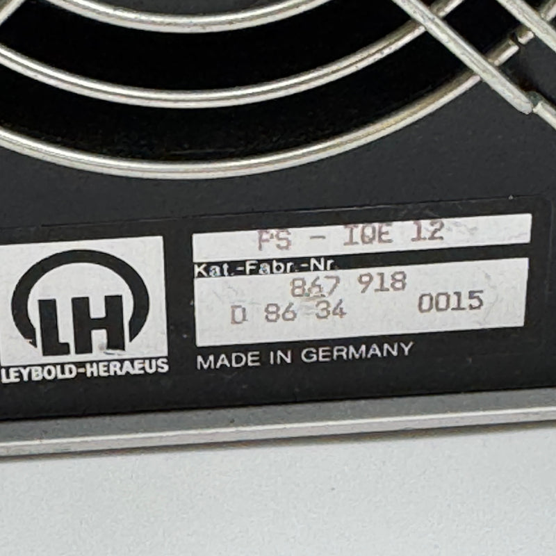Leybold Heraeus PS 10 E 12 Power Supply / Controller