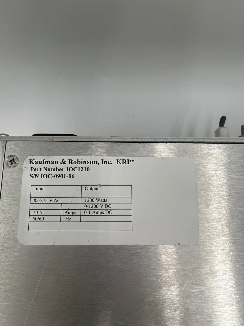 KRI Kaufman & Robinson Ion Source System