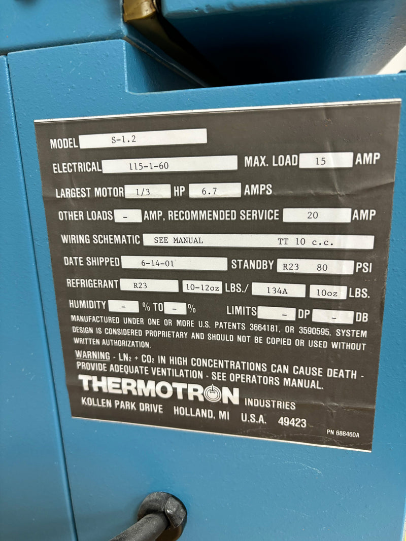 Thermotron S 1.2 Environmental Chamber
