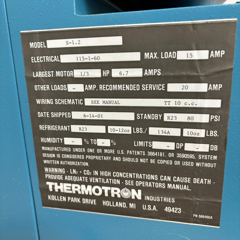 Thermotron S 1.2 Environmental Chamber