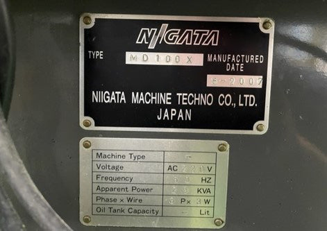 Nigata MD 100 X Injection Molding Machine