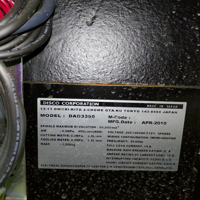 Disco DAD 3350 Automatic Dicing Saw