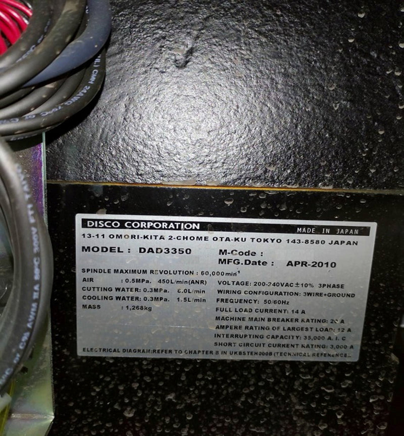 Disco DAD 3350 Automatic Dicing Saw