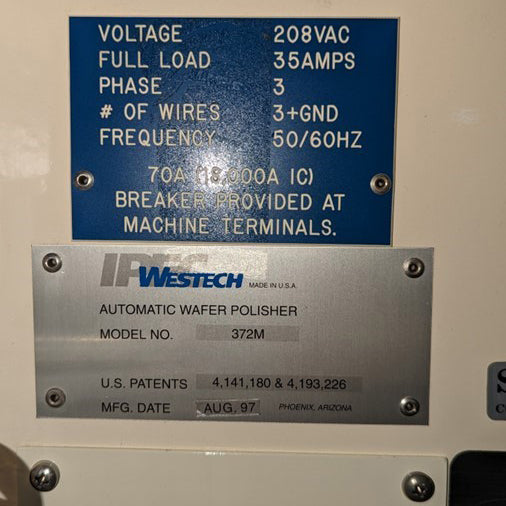 Speedfam 372 M CMP (Chemical Mechanical Polisher)