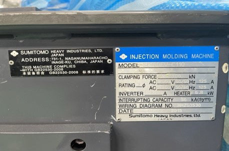 Sumitomo SE 100 EV Injection Molding Machine