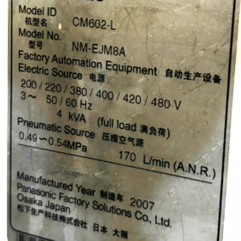 Panasonic CM 602 L Pick and Place