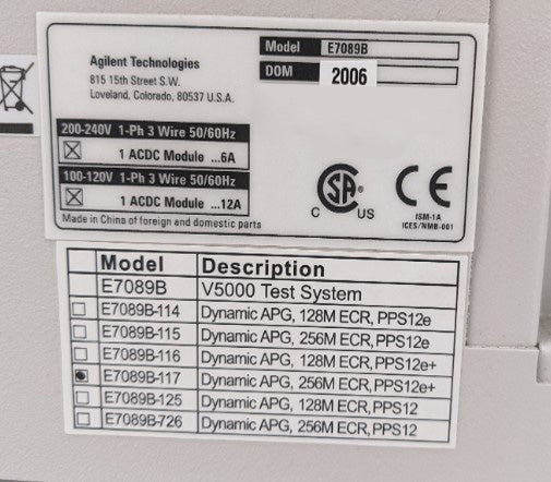 HP / Agilent / Verigy V 5000 Test Station