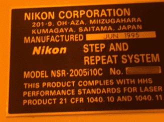 Nikon NSR 2005 i 10 C i-Line Stepper