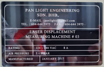Laser Displacement Measuring Machine