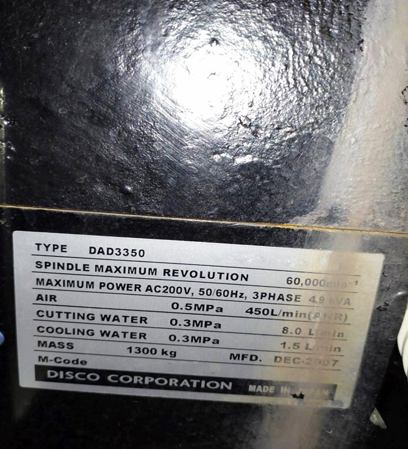 Disco DAD 3350 Automatic Dicing Saw