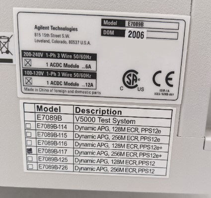 HP / Agilent / Verigy V 5000 Test Station
