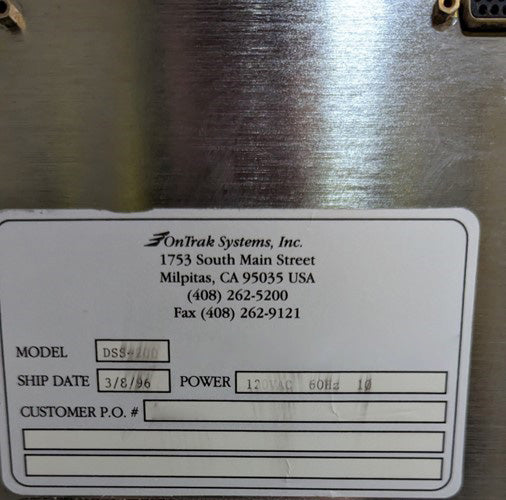 Ontrak DSS 200 Post CMP Scrubber (Chemical Mechanical Polisher)