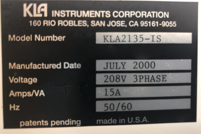 KLA 2135 IS Brightfield Defect Inspection