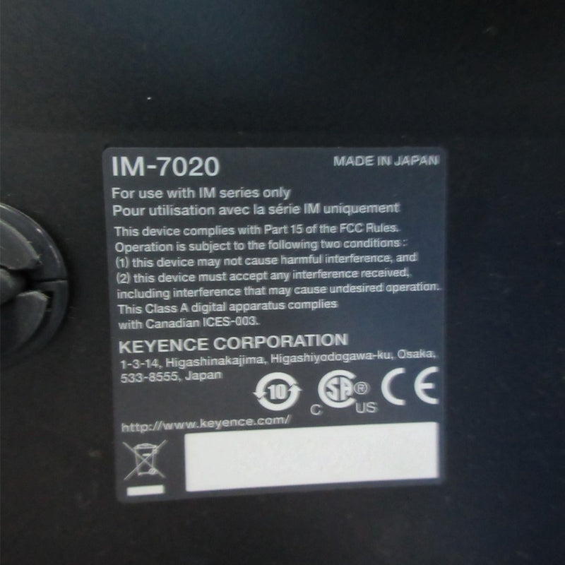 Keyence IM 7020 Image Dimension Measurement System