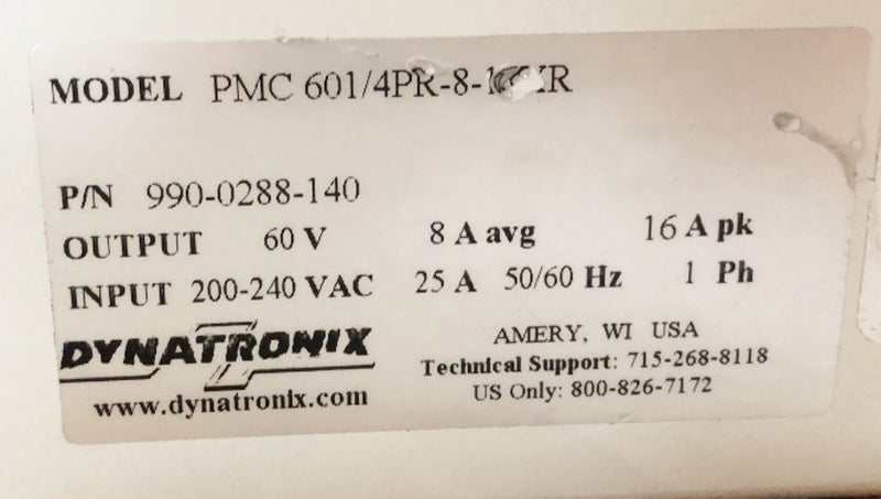 Dynatronix PMC 601 Power Supply