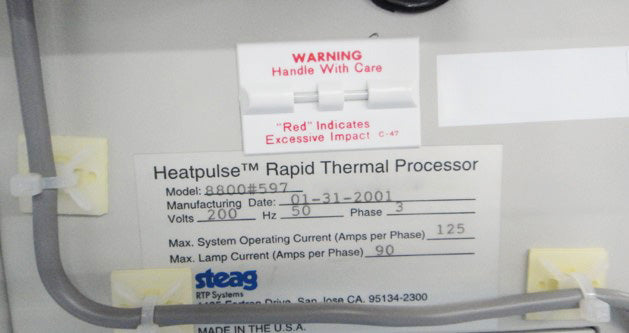 AG Associates Heatpulse 8800 RTP System (Rapid Thermal Process)