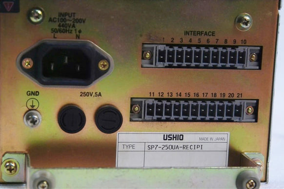 Ushio SP 7 250 UA Recipi Arc Laser Lamp Power Supply