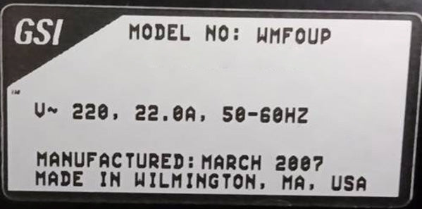GSI WMFOUP Soft Laser Marker