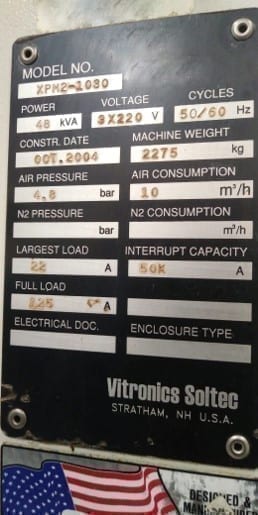 Vitronics XPM 2 1030 Reflow Oven