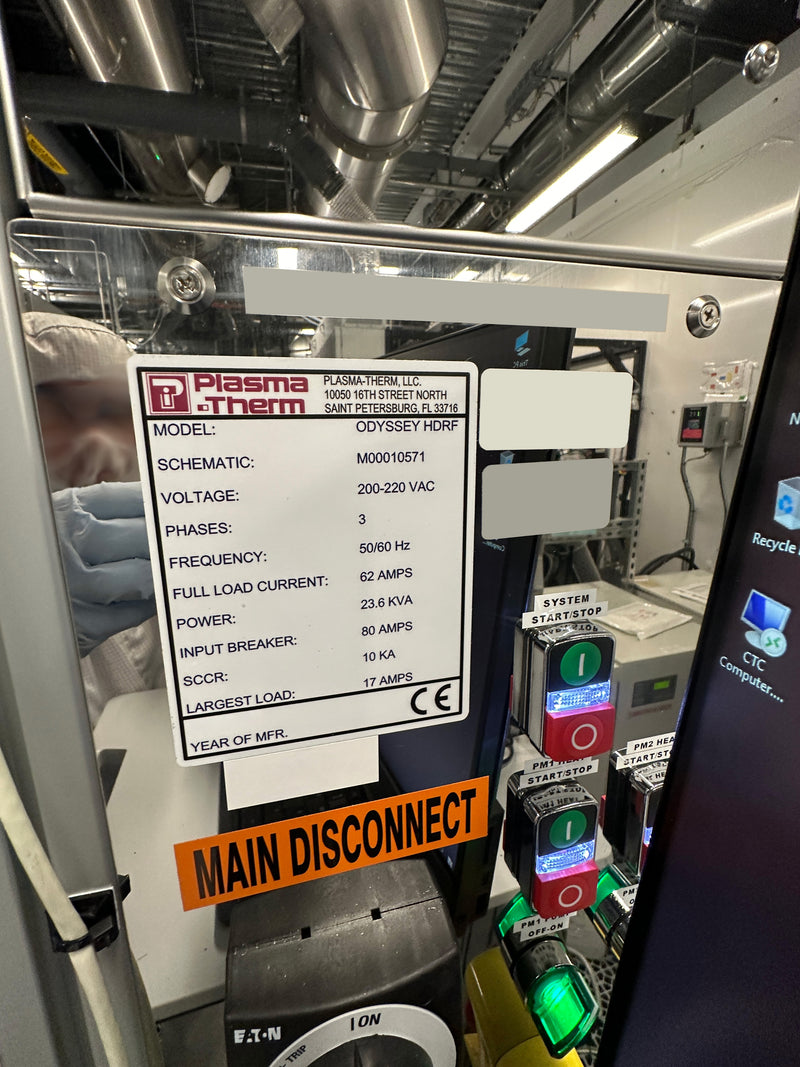 Plasmatherm Odyssey HDRF Plasma Etcher