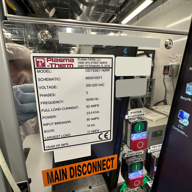 Plasmatherm Odyssey HDRF Plasma Etcher