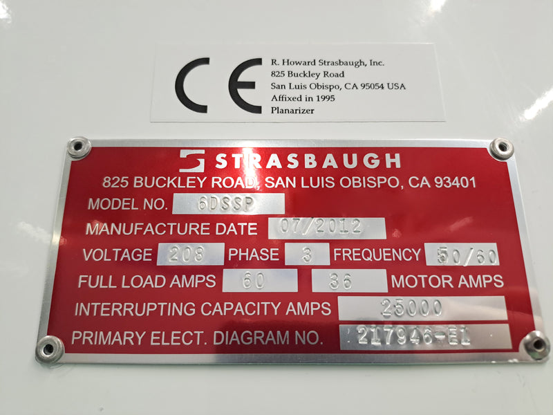 Strasbaugh 6 DS SP Planarizer